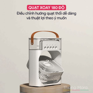 Quạt Điều Hòa Hơi Nước Mini 600ml , Quạt Phun Sương Tạo Ẩm Làm Mát...
