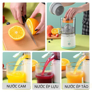 Máy Ép Trái Cây Hoa Quả Đa Năng Tiện Lợi Sạc Usb , Máy Ép Chậm Tự ...