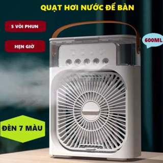 Quạt Phun Sương Tạo Ẩm Làm Mát Để Bàn, Quạt Hơi Nước Mini Điều Hòa...