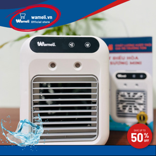 Quạt điều hòa phun sương mini wameli, quạt tích điện, quạt để bàn,...