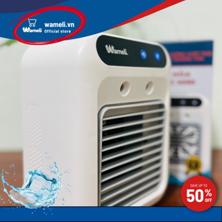 Quạt điều hòa phun sương mini wameli, quạt tích điện, quạt để bàn,...