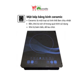 Bếp Từ Đơn Cảm Ứng Mặt Kính Cường Lực TẶNG KÈM NỒI, Công Suất 2200...