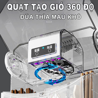 Máy Khử Khuẩn Đũa Thìa Có Tia UV Diệt Trùng , Máy Sấy Đũa Ngăn Nấm...