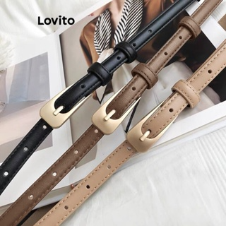Thắt lưng Lovito mặt kim loại phong cách thường ngày cơ bản cho nữ...