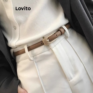 Thắt lưng Lovito mặt kim loại phong cách thường ngày cơ bản cho nữ...