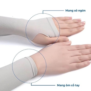 Găng tay chống nắng nam nữ Choobe bao tay đi phượt xỏ ngón vải co ...