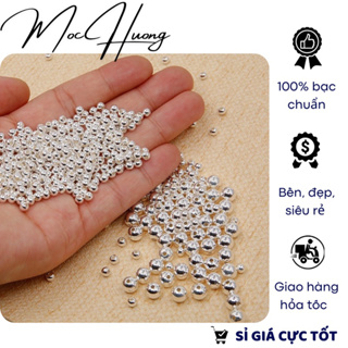 [BẠC CHUẨN S925] Bi bạc tròn trơn 2-4mm - MH836...