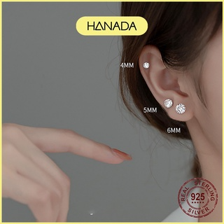 Bông Tai Bạc 925 Đá CZ 6A Kem Chuôi Bac (Bao Hanh Đanh Sang Tron Đ...