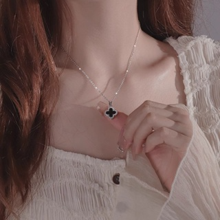 Vòng Cổ Cỏ Bốn Lá Màu Đen Sang Trọng Cho Nữ...
