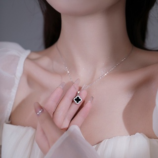 Vòng Cổ Cỏ Bốn Lá Màu Đen Sang Trọng Cho Nữ...