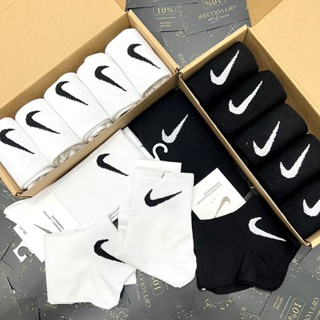 Tất nike cổ cao, lửng, thấp 2 màu trắng và đen, tất, vớ thể thao t...