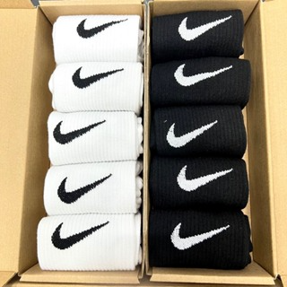 Tất nike cổ cao, lửng, thấp 2 màu trắng và đen, tất, vớ thể thao t...