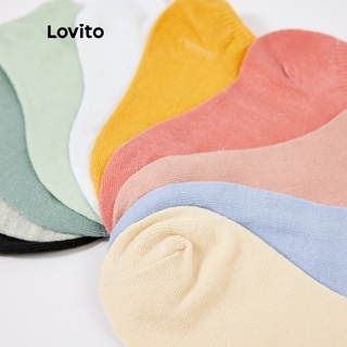 Lovito Tất trơn cơ bản Nhiều màu sẵn Vớ LL4029 (Xanh nhạt / Xám / ...
