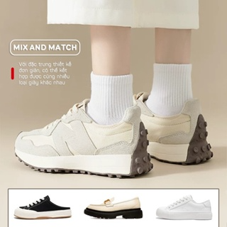 Tất vớ nam nữ basic chất liệu vải cotton mềm mịn thoáng khí chống ...
