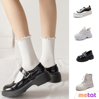 Tất Nữ Cổ Cao Han Quôc, Vớ Cổ Cao Mau Trơn Chât Len Gân Thời Trang...
