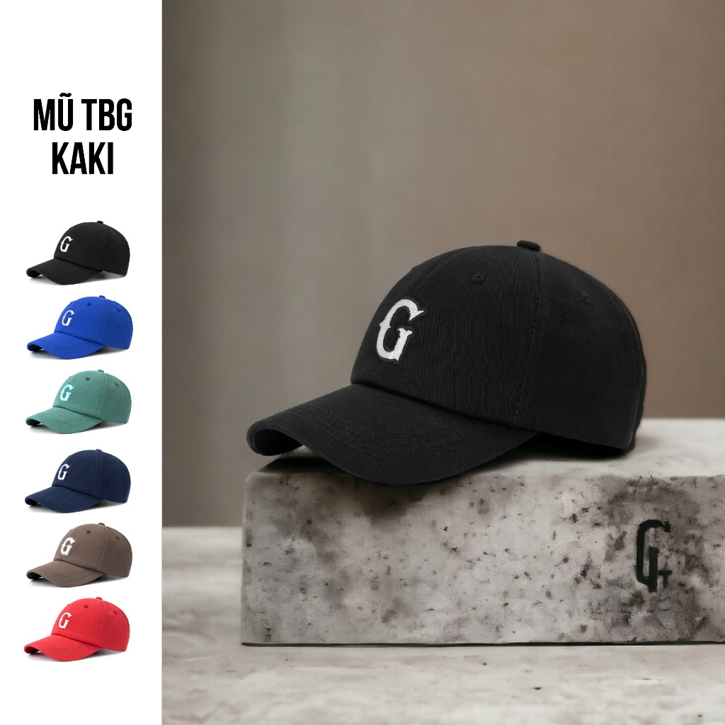 Mũ lưỡi trai Kaki The Bad God Thêu Chữ G...