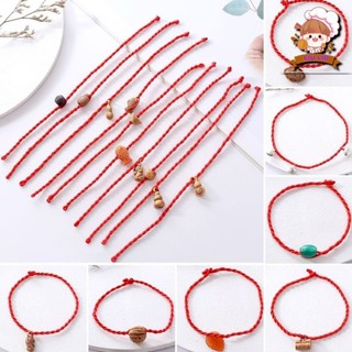 Vòng may mắn dễ thương nhỏ màu đỏ đỏ vòng đeo tay cho nam giới và ...