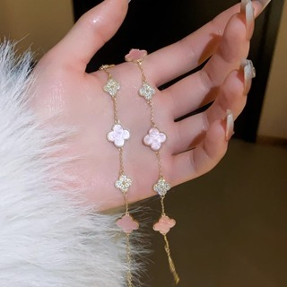 Vòng tay cỏ ba lá thời trang Hàn Quốc cho vòng tay nữ Zircon làm q...
