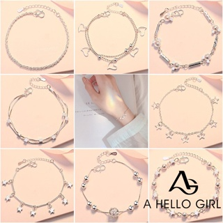 Ahellogirl Vòng tay mạ bạc thiết kế nhiều kiểu dáng thời trang xin...