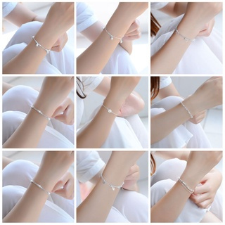 Ahellogirl Vòng tay mạ bạc thiết kế nhiều kiểu dáng thời trang xin...