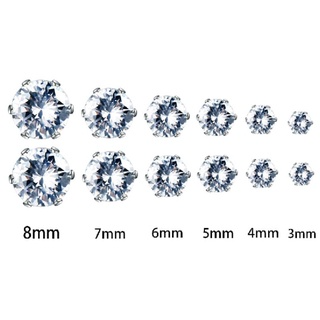 Khuyên tai thép titan màu bạc khảm đá thời trang sang trọng cho nữ...