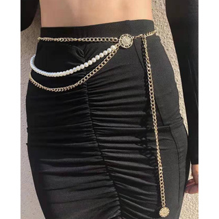 Đai váy - Belt xích đính đá thương hiệu cao cấp sang trọng Gumihoo...