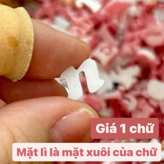 [Mua ít nhất 5 cái] Charm chữ/nơ/chân mèo gắn kẹp tóc giá 1 chữ...