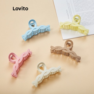 Kẹp tóc Lovito kiểu khoét rỗng màu kẹo trơn thanh lịch L17M357 (Mà...