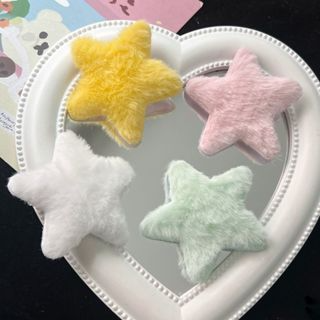 Kẹp Tóc Mái Hình Ngôi Sao Phối Lông Phong Cách Hàn Quốc Dễ Thương ...