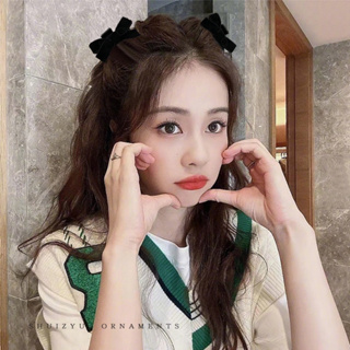 Kẹp tóc càng cua đính nơ nhung dễ thương Loli...