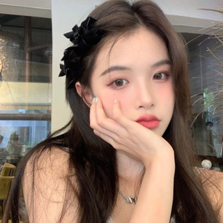 Kẹp tóc càng cua đính nơ nhung dễ thương Loli...