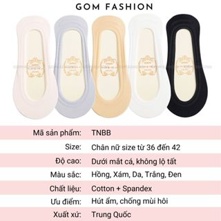 Tất lười nữ có đệm cao su chống trượt GOMTAT, Vớ mang giày búp bê ...