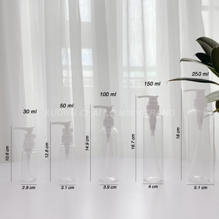 Chai Nhựa Pet Vòi Nhấn 100ML/250ML Chiết Mỹ Phẩm (Dầu Gội, Sửa Tắm...