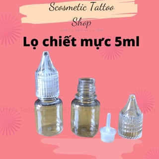 Lọ chiết nhựa 5ml-10ml Trong Suốt ,Chai nhựa triết mỹ phẩm mực phu...