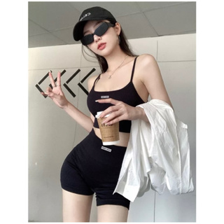 Set Bộ Tập Gym Yoga Erobic Co Dãn Đa Chiều Dây Đan Lưng Tôn Dáng S...
