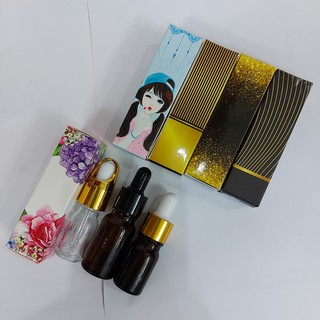 Chai thủy tinh TRONG nắp bóp VÀNG 5ml 10ml 15ml 20ml 30ml 50ml 100...