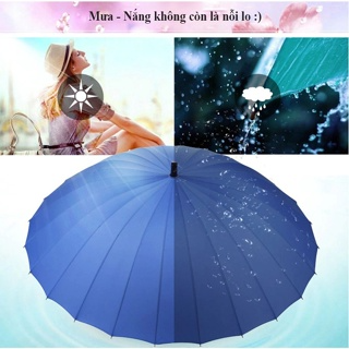 Ô che mưa Wameli 24 nan cán cứng kết cấu bền chặt chống tia UV tán...