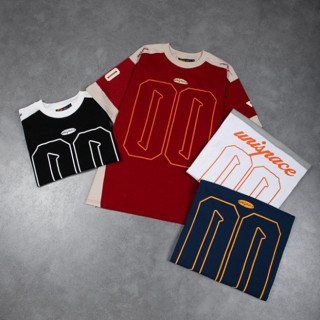 Áo Thun Phối Thể Thao Số 00 Áo Phông kiểu dáng thể thao Bóng Đá Bó...