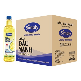 Dầu Ăn Simply Đậu Nành Nguyên Chất - Chai 1L...