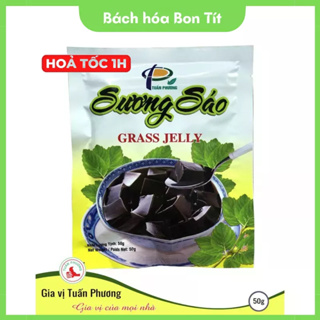 Bột Thạch Sương Sáo Đen/ Trắng Tuấn Phương 50g (Nấu Thạch, Chè)...