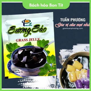 Bột Thạch Sương Sáo Đen/ Trắng Tuấn Phương 50g (Nấu Thạch, Chè)...