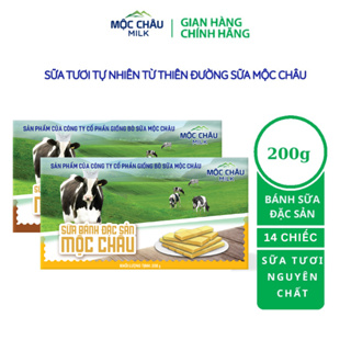Bánh Sữa Cô Đặc Nguyên Chất Mộc Châu Milk - 200g (14 chiếc)...
