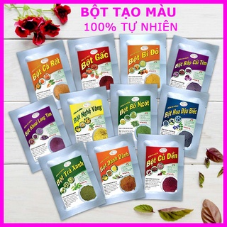 Bột tạo màu thực phẩm hữu cơ rau củ quả gói 10gr lá nếp/lá dứa/gấc...