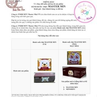 Bán sỉ bánh bông lan ruốc thịt, bánh gấu Master Min hộp 30 gói 40g... Bán sỉ bánh bông lan ruốc thịt, bánh gấu Master Min hộp 30 gói 40g...