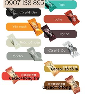 Bịch 100g100 viên coffee candy, kẹo cà phê không đường, cafe ăn ki...