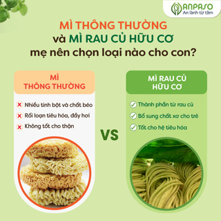 Mì Rau Củ Ăn Dặm Hữu Cơ Anpaso - Đồ Ăn Dặm Cho Bé Từ 6 Tháng tuổi ...