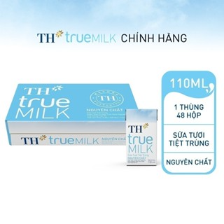 Thùng 48 hộp sữa tươi tiệt trùng nguyên chất TH True Milk 110ml (1...