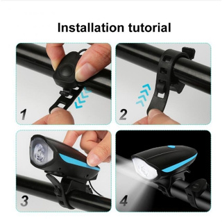 Đèn lắp xe đặp, Đèn xe đạp thể thao,Đèn xe đạp siêu sáng có còi sạ...