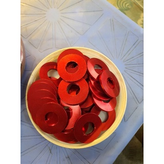 Lông đền nhôm màu đỏ loại 6li lốc máy và 6li dàn áo 8li 10li 12li ...