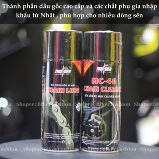 [CÓ VIDEO] Combo vệ sinh sên MC-40 400ml, Bôi trơn dưỡng sên Thund...